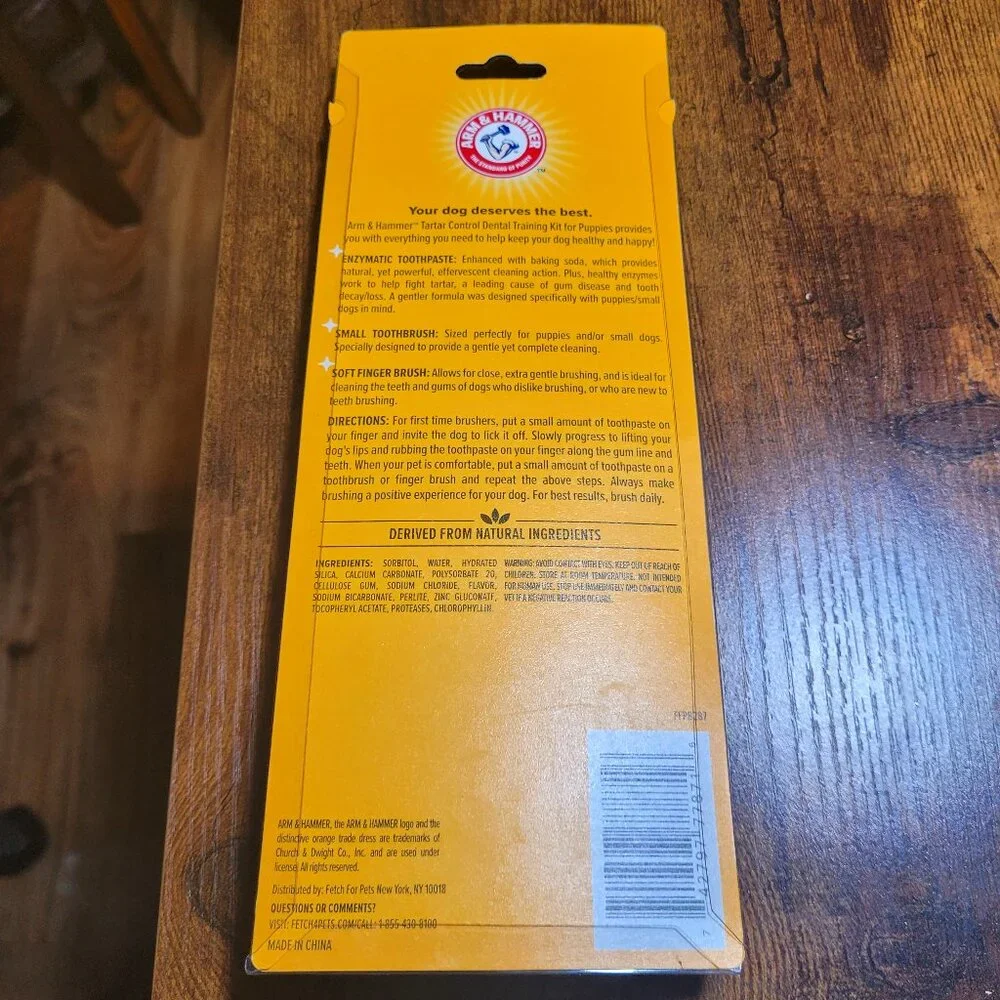 Arm & Hammer Dental Training Kit for Puppies Vanilla Ginger Flavor